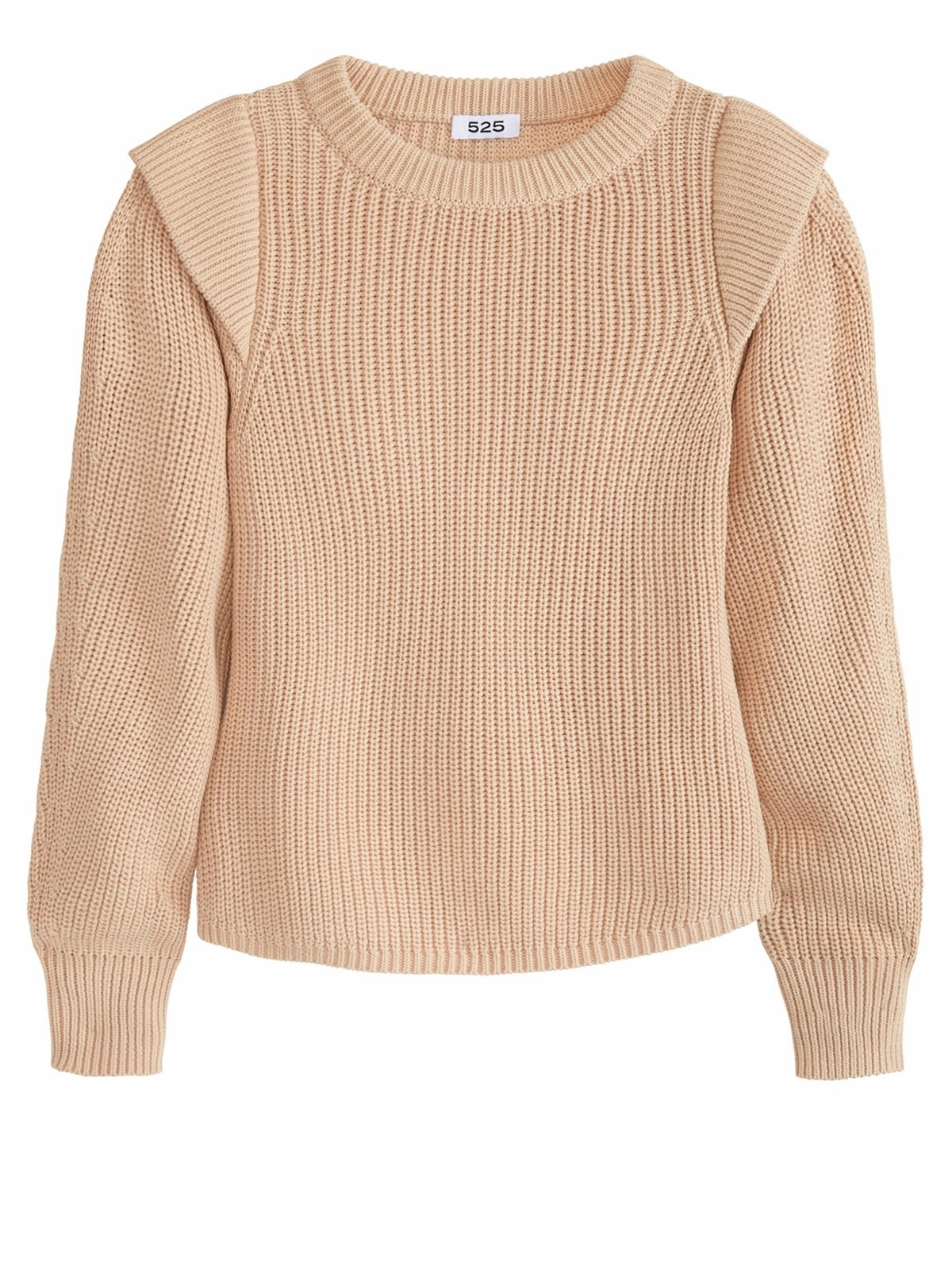 LowMaintenanceMaterial SHOULDER DETAIL PULLOVER