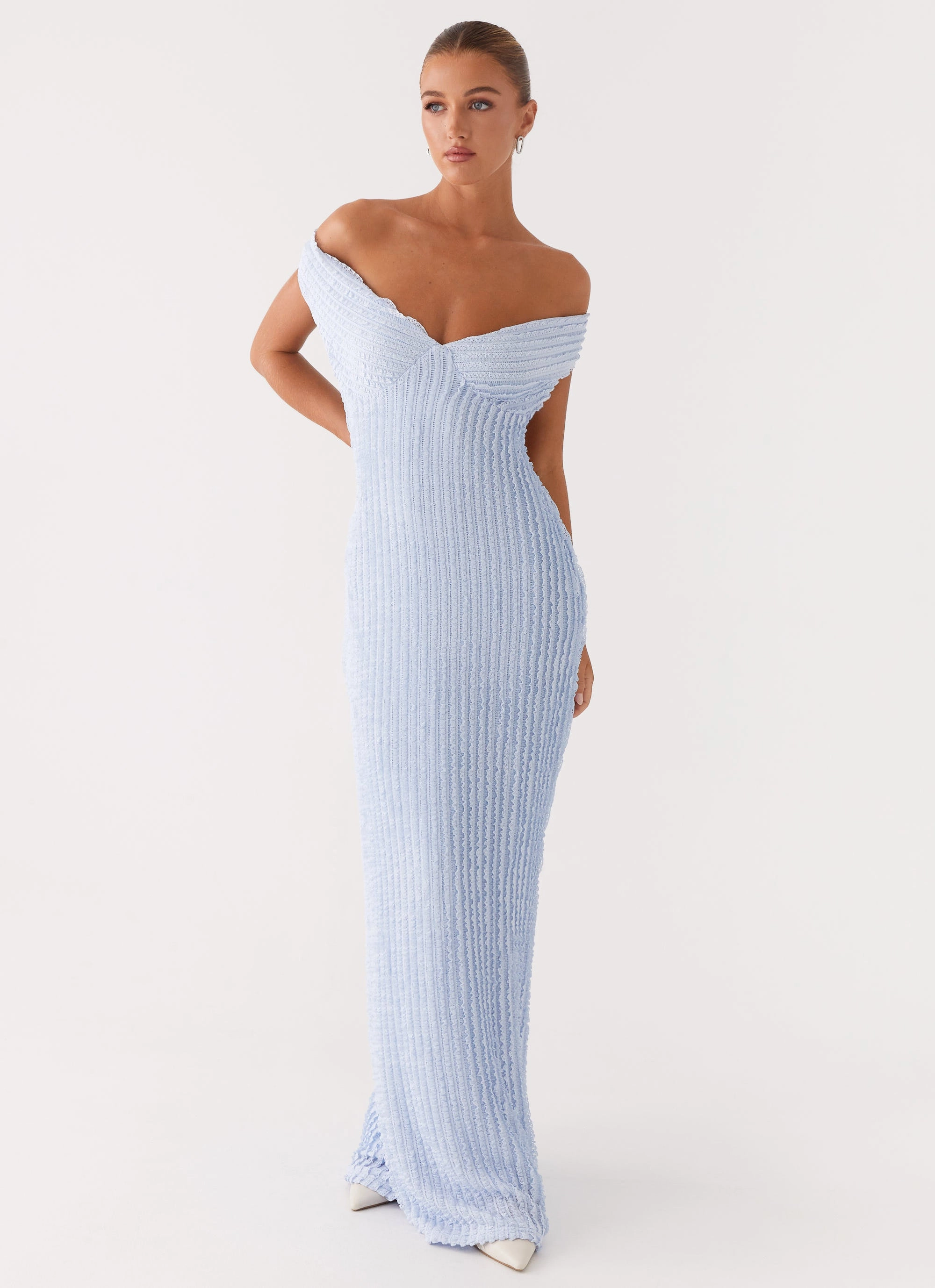 Relax Mode Silky texture Chantelle Maxi Dress - Blue