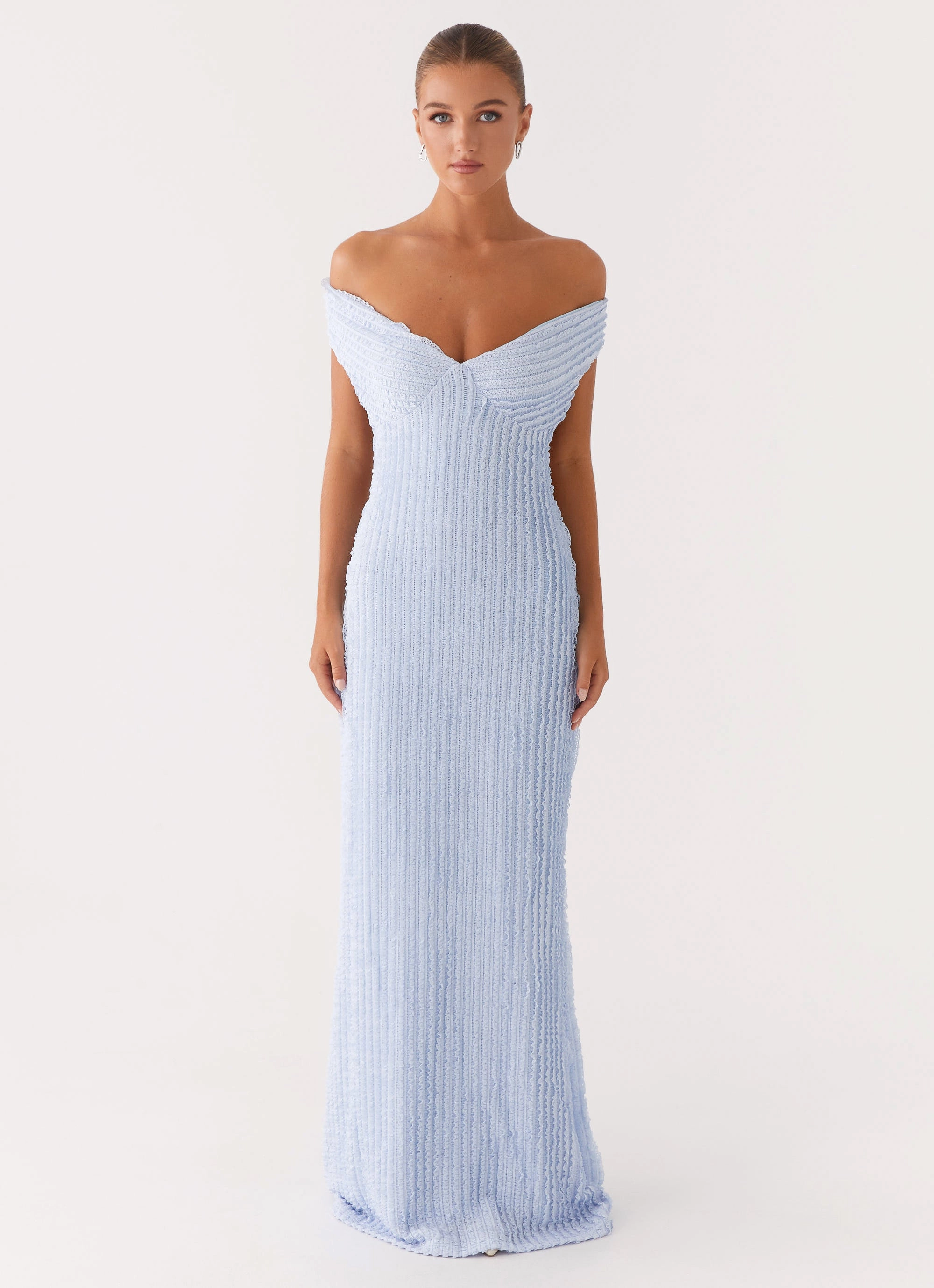Chantelle Maxi Dress - Blue Calm Outfit Pleated-Skirt