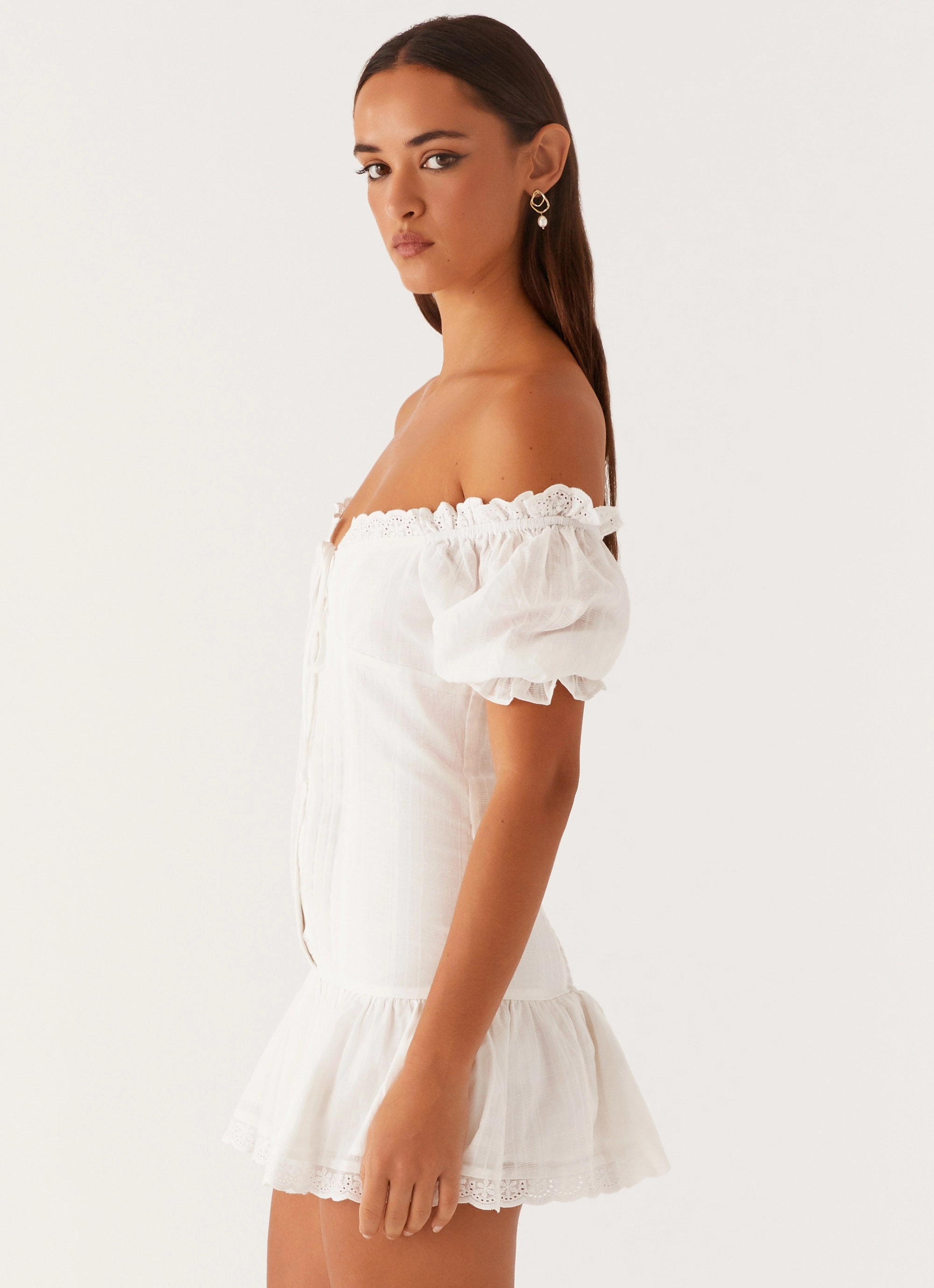 Hundred Percent Mini Dress - White Lightweight Comfort