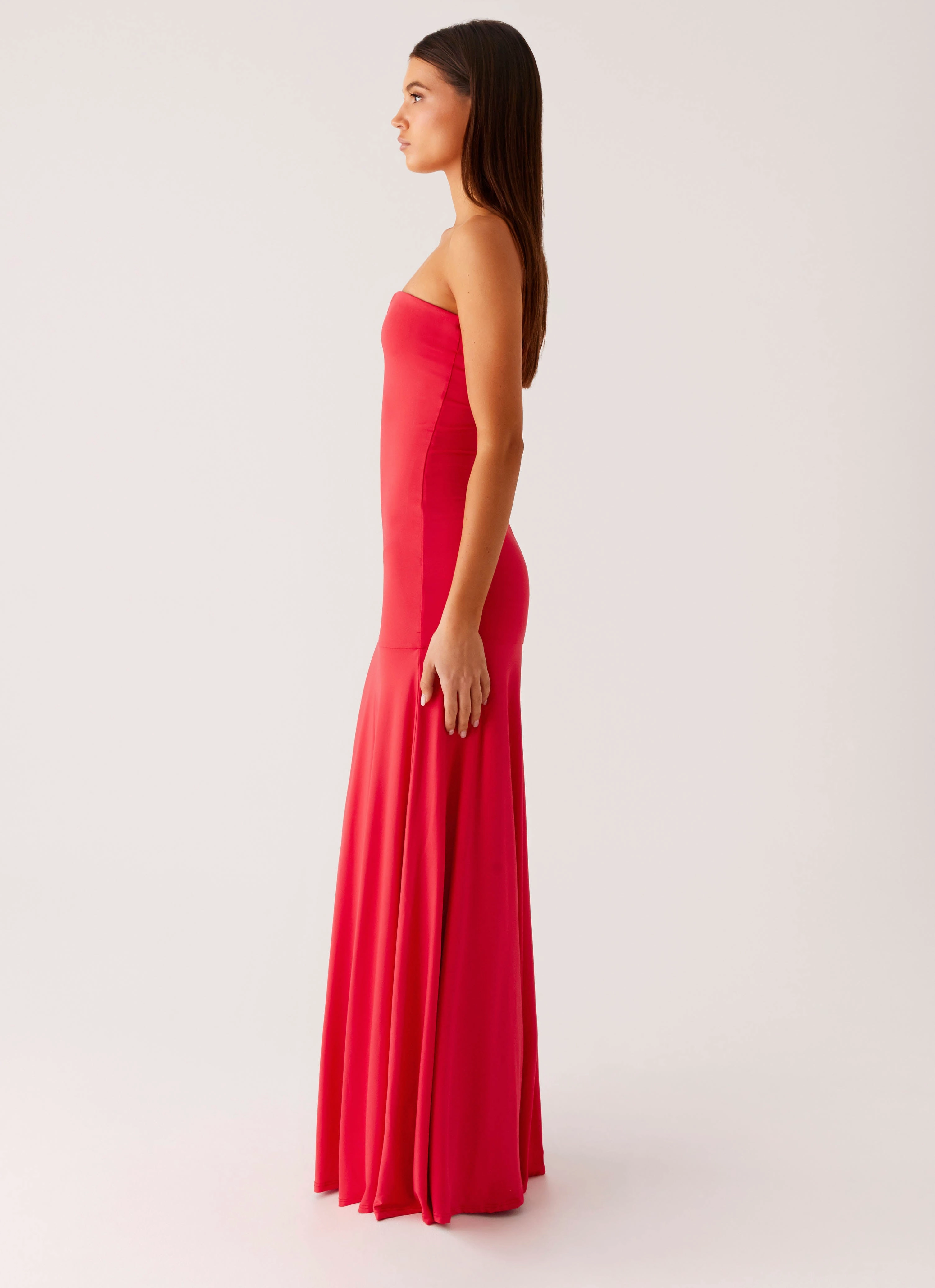 Hurts Like Hell Maxi Dress - Pink Neutral Feel Mid Fit
