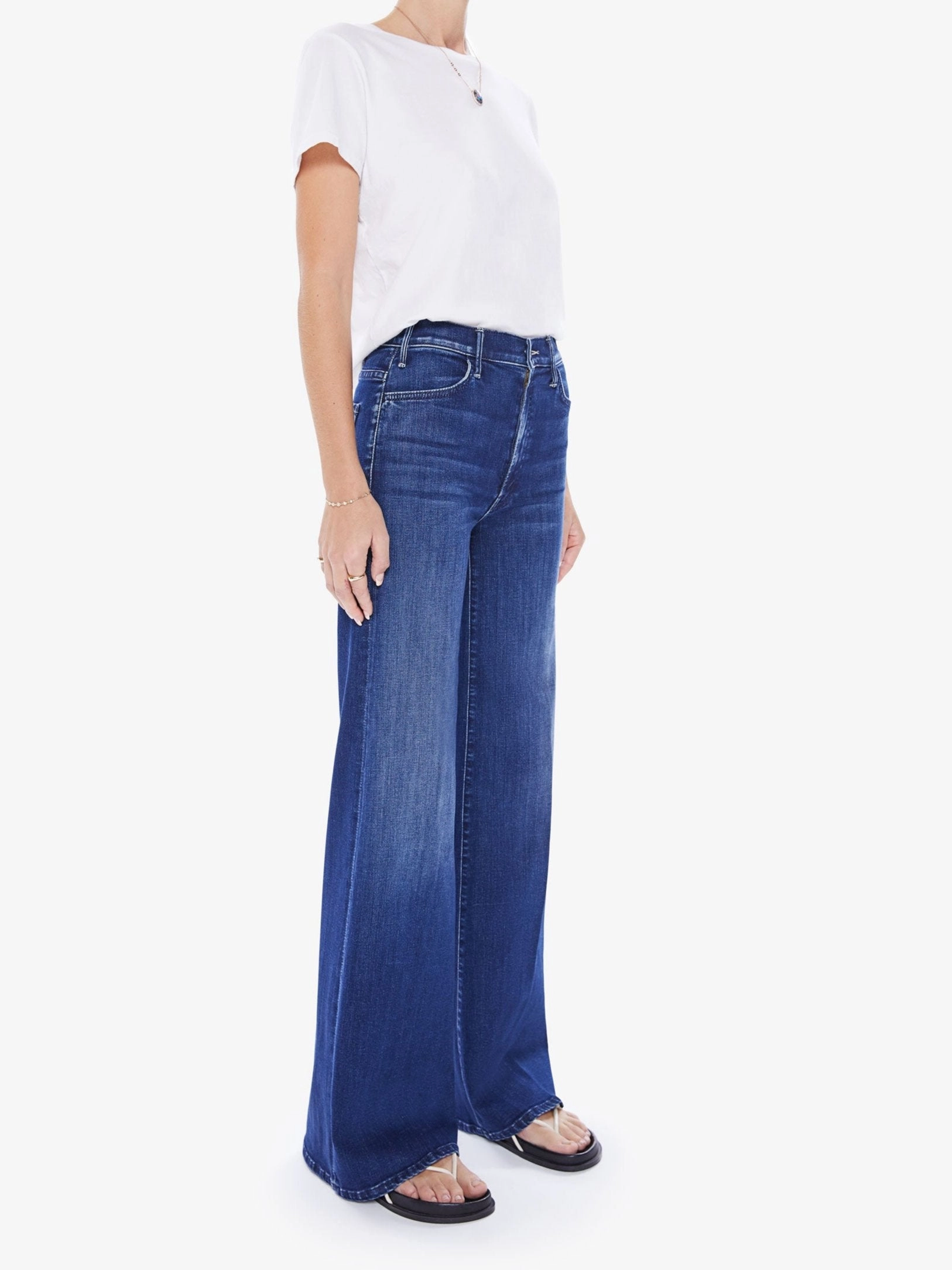 Smart Waistband Tear Resistant Denim Hustler Roller Sneak in Heirloom