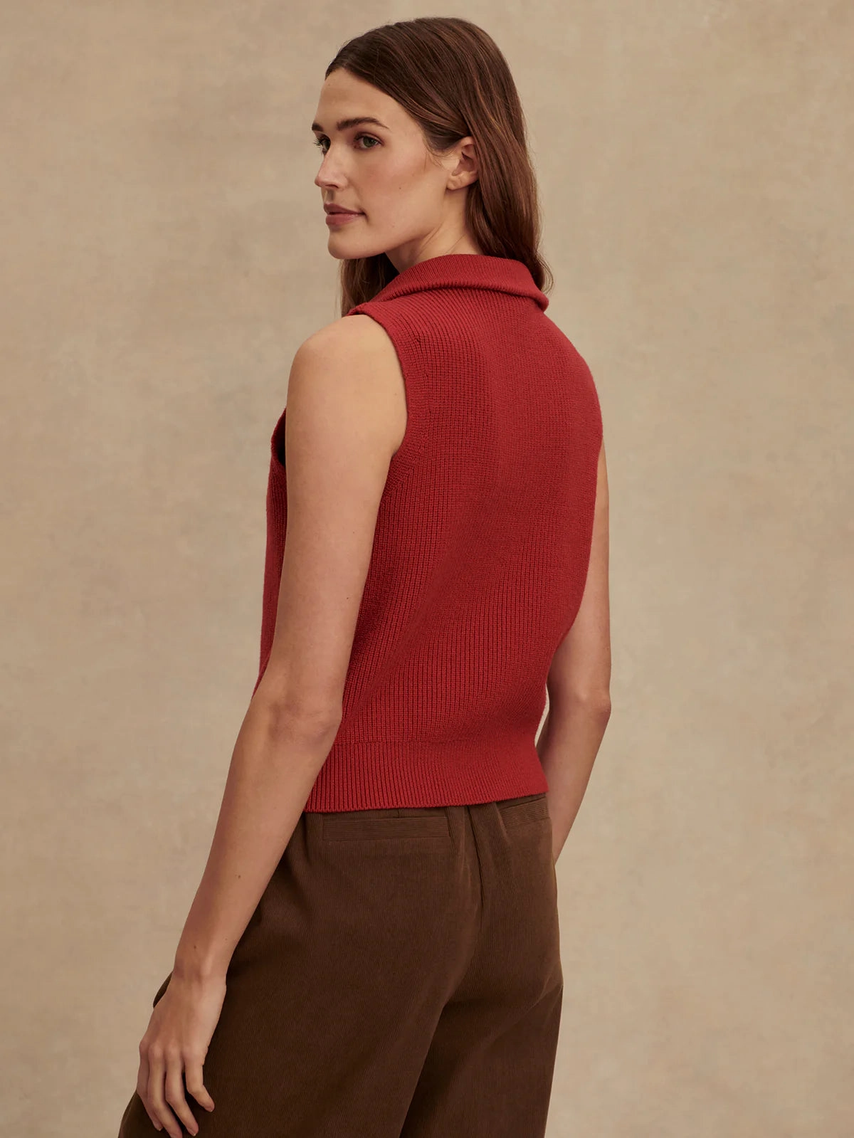 Varley Amina Half-Zip Knit in Lava Falls MultiPocket Design DoubleStitched