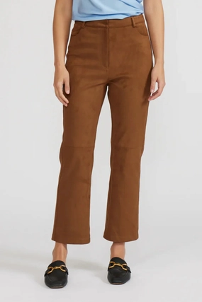 OLIVER TOFFEE SUEDE PANTS Gusseted Crotch