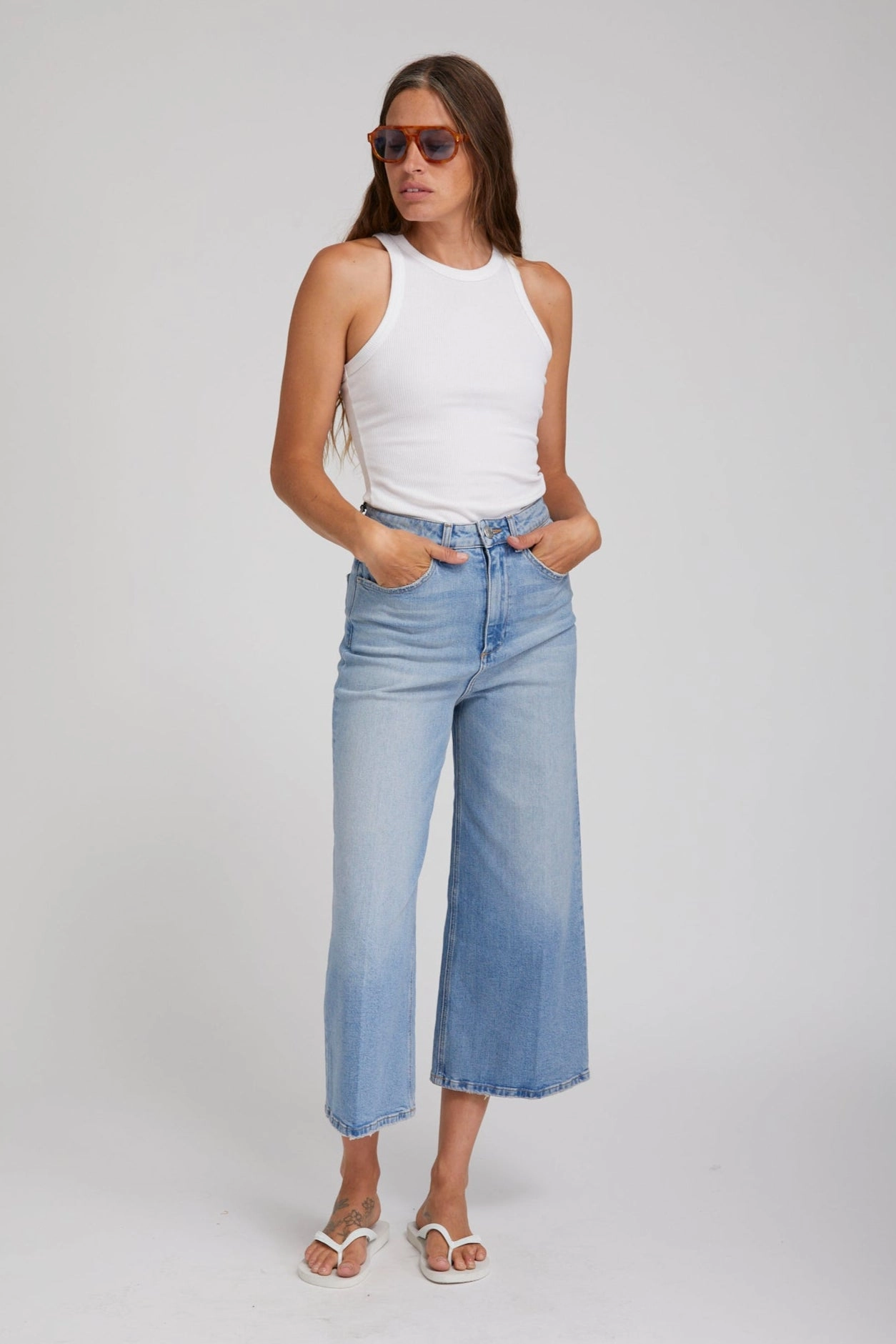 Active Wear Woolfe Denim Culotte Pants