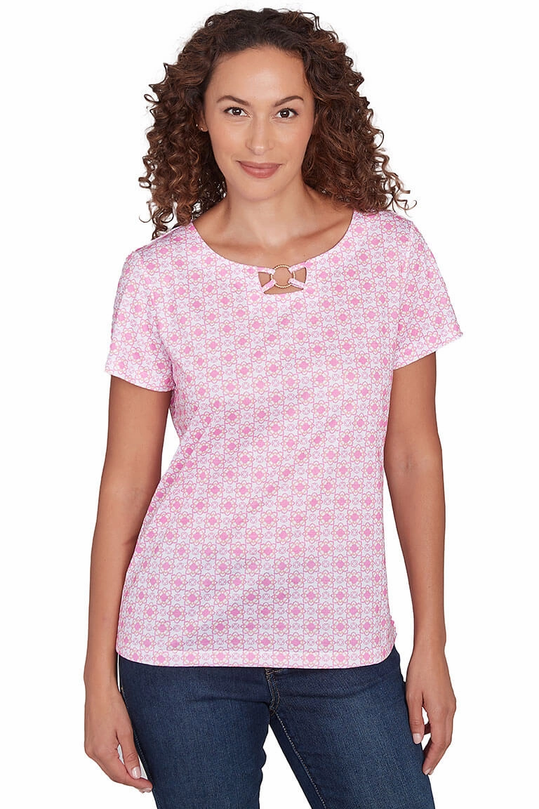 AirflowVents Asymmetrical hem I Pink I Can Lucky Tiles Tee