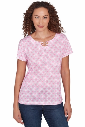 I Pink I Can Lucky Tiles Tee Ribbed Collar Style Modular Layering System