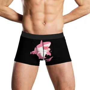 Ice Cream Shark Mens Boxer Brief Funny Underwear Trunks Breathable Soft Printed Shorts