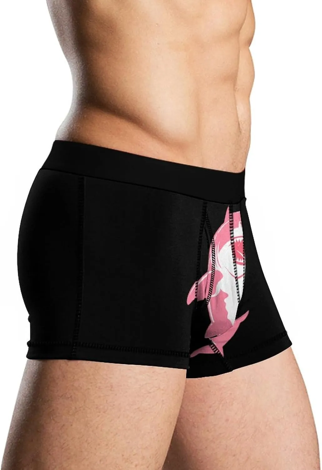 Ice Cream Shark Mens Boxer Brief Funny Underwear Trunks Breathable Soft Printed Shorts