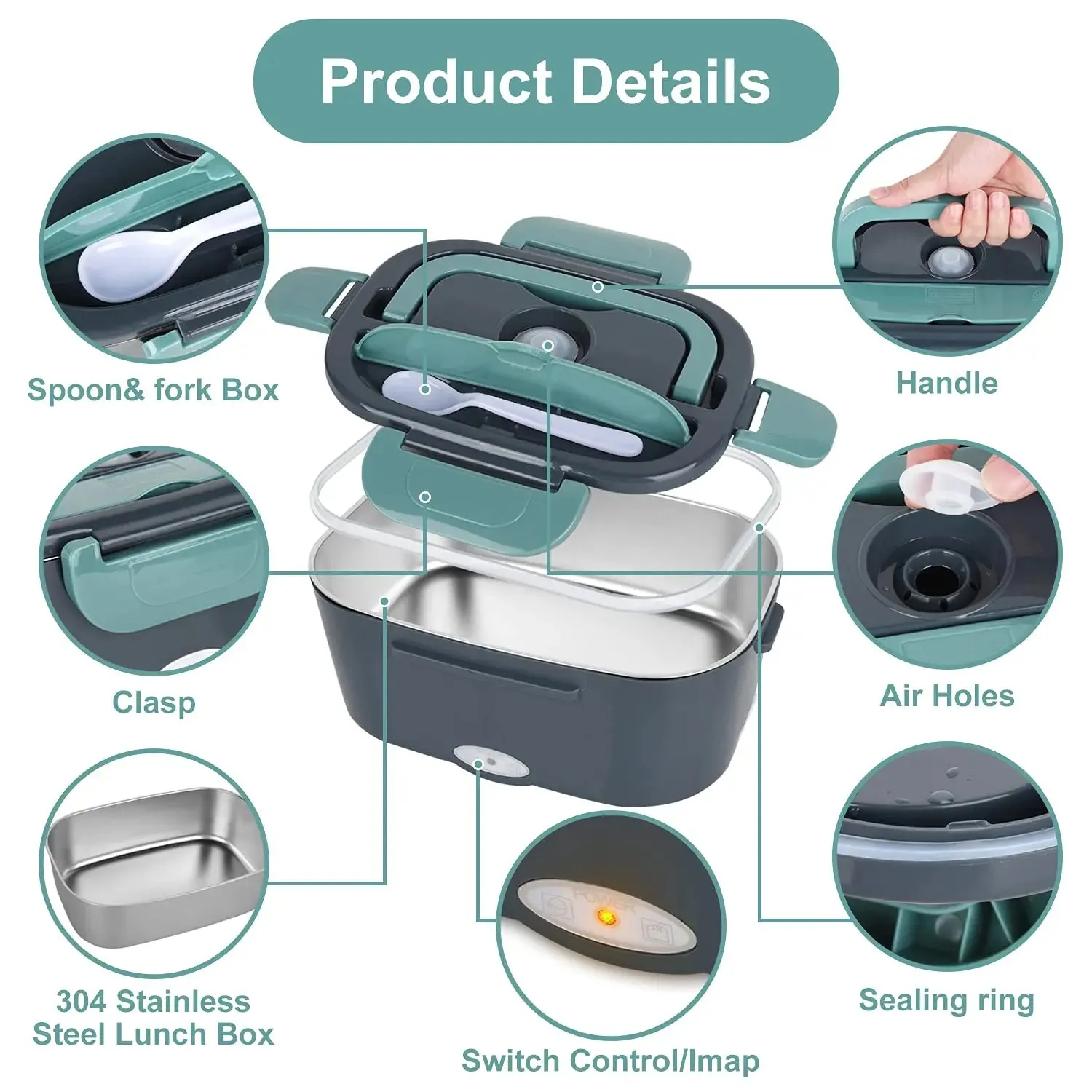 iCOOLDOWN™ Portable Electric Lunch Box 1.2L 1.8L