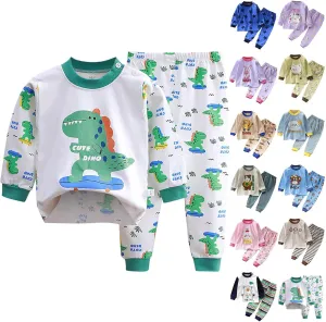 ids Cotton Pajamas Sets 2 Piece Crew Neck Long Sleeve Shirts And Pants Cute Star Printed Loose Fit Sleepwear Nightwear
