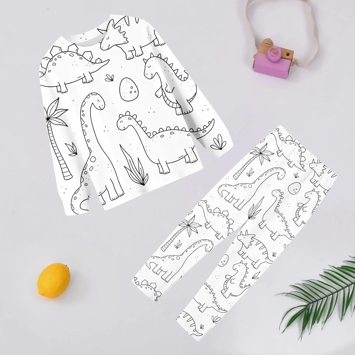 ids Funny DIY Color Your Own Pajamas Set - 2 Piece Cartoon Sleepwear Color Your Own Pajamas Can Play with and Wear
