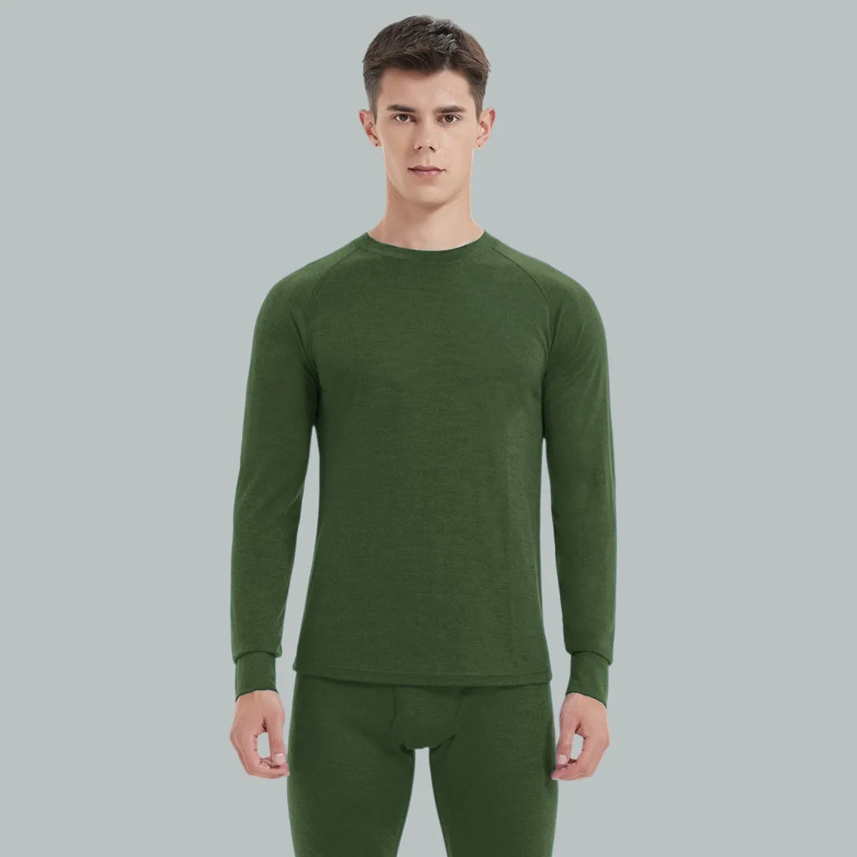 IGUANA Men's 190 Merino Wool Base Layer Set Thermal Top and Bottom