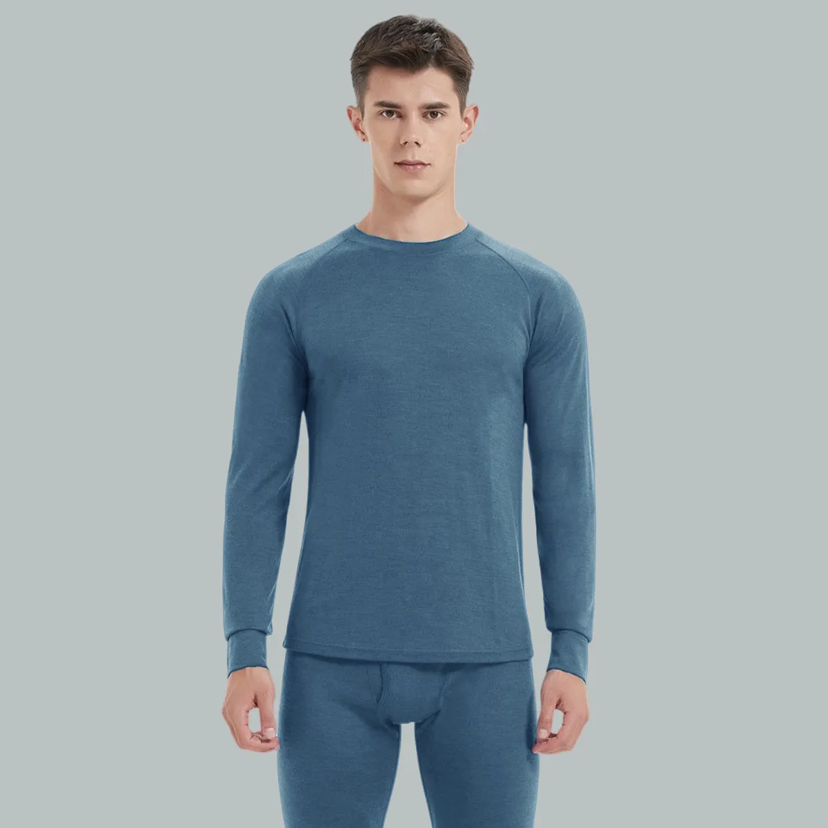 IGUANA Men's 190 Merino Wool Base Layer Set Thermal Top and Bottom
