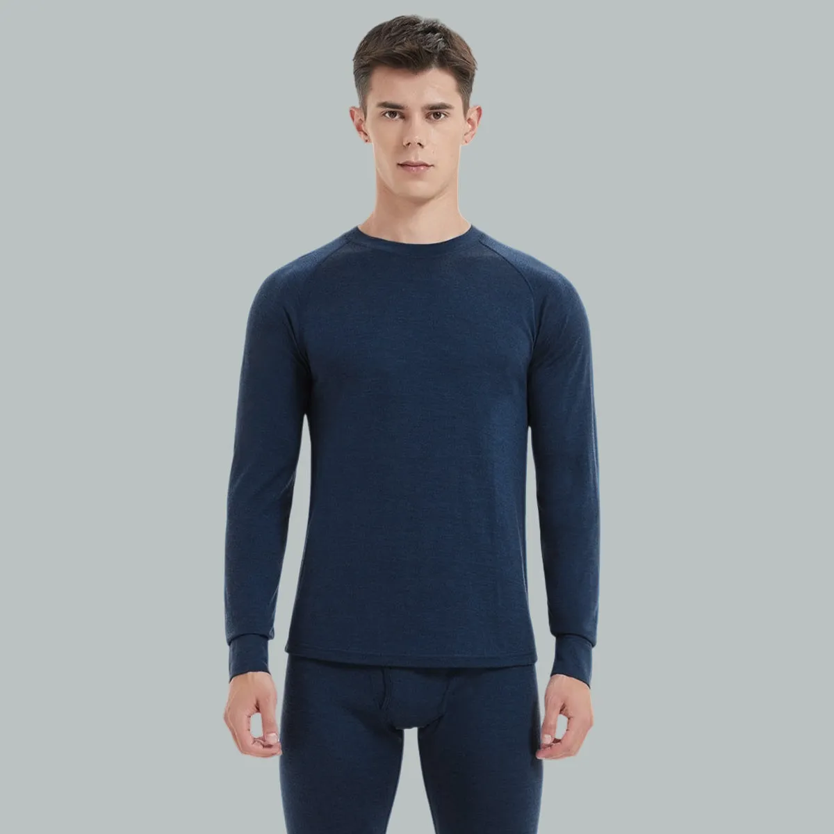 IGUANA Men's 190 Merino Wool Base Layer Set Thermal Top and Bottom
