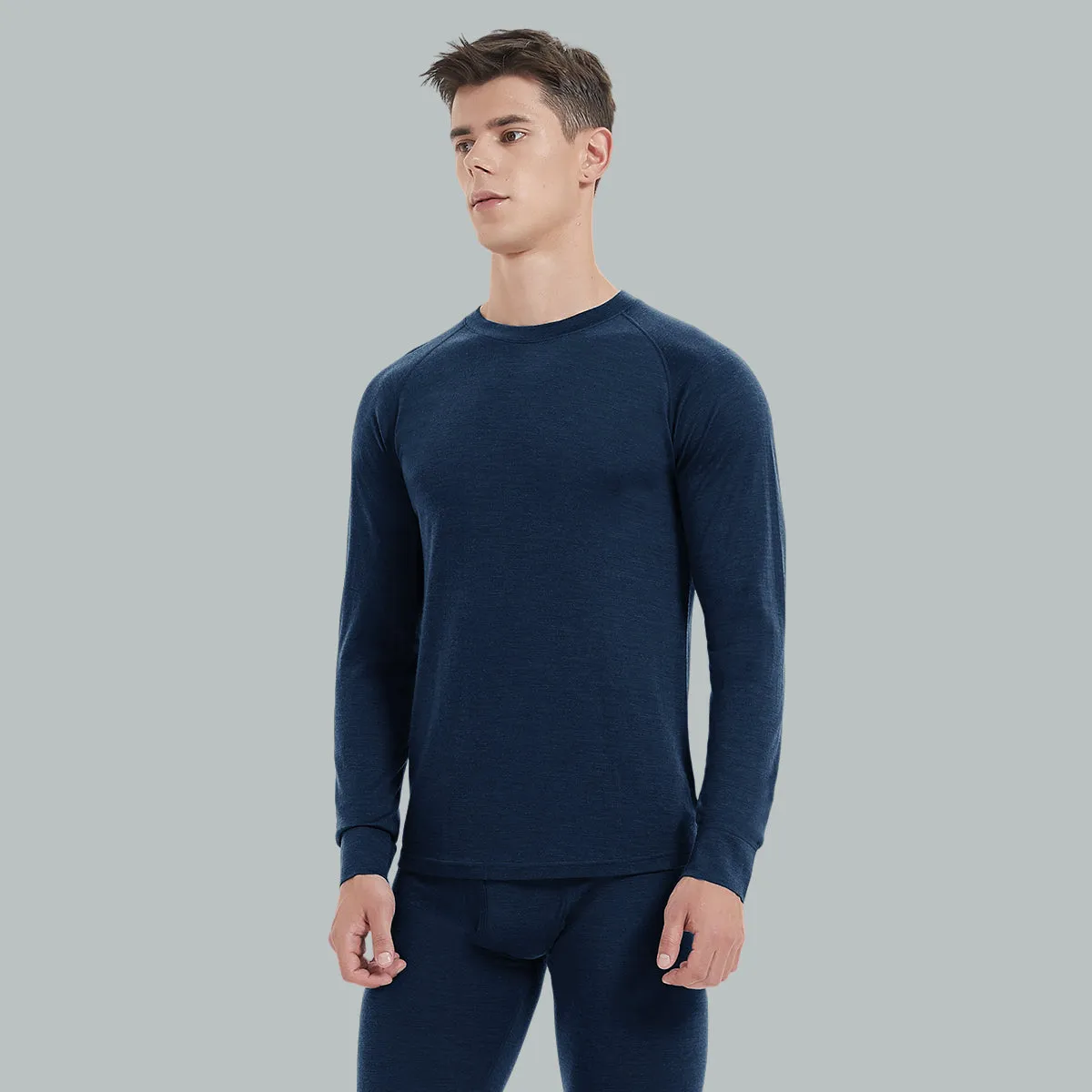 IGUANA Men's 190 Merino Wool Base Layer Set Thermal Top and Bottom