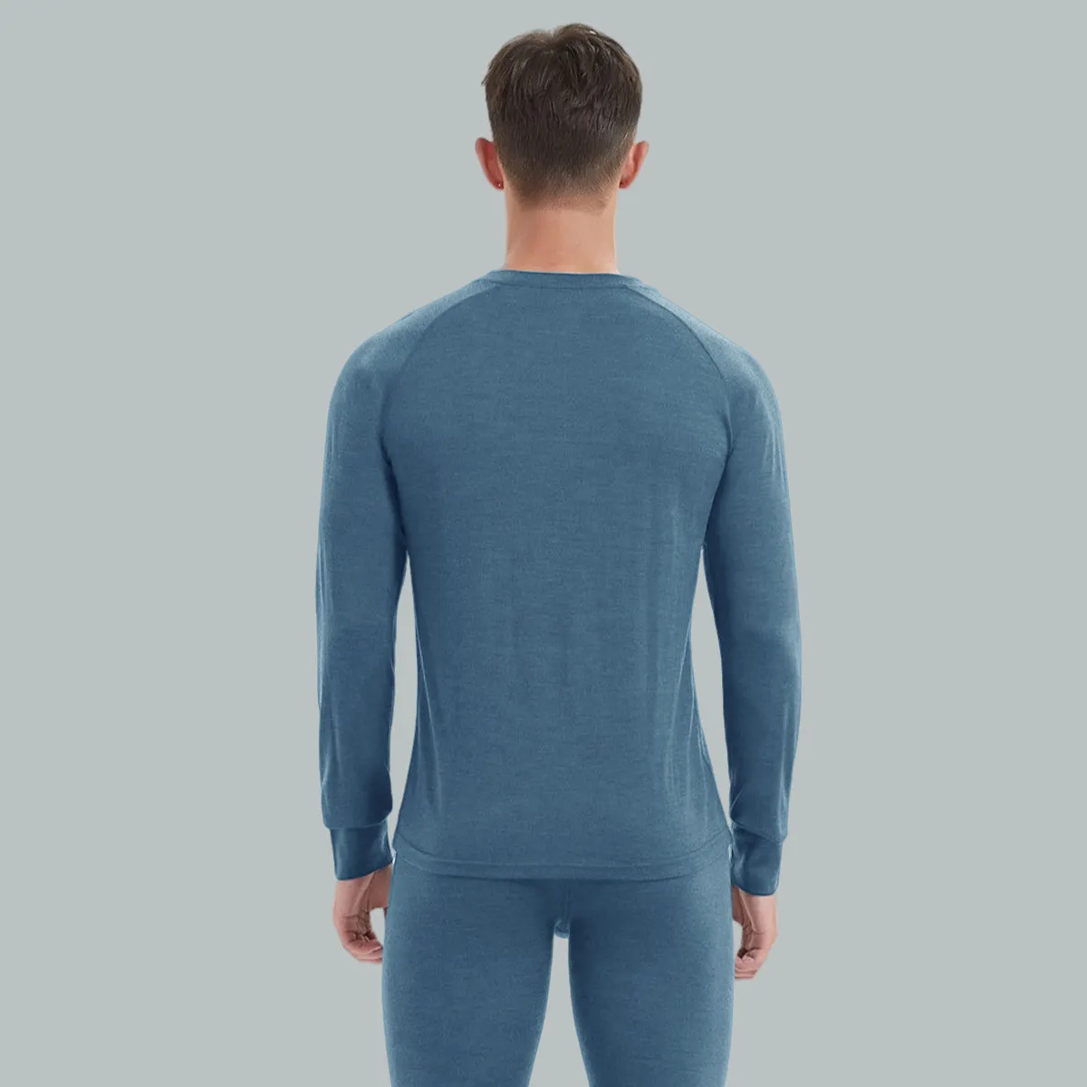 IGUANA Men's 190 Merino Wool Base Layer Set Thermal Top and Bottom
