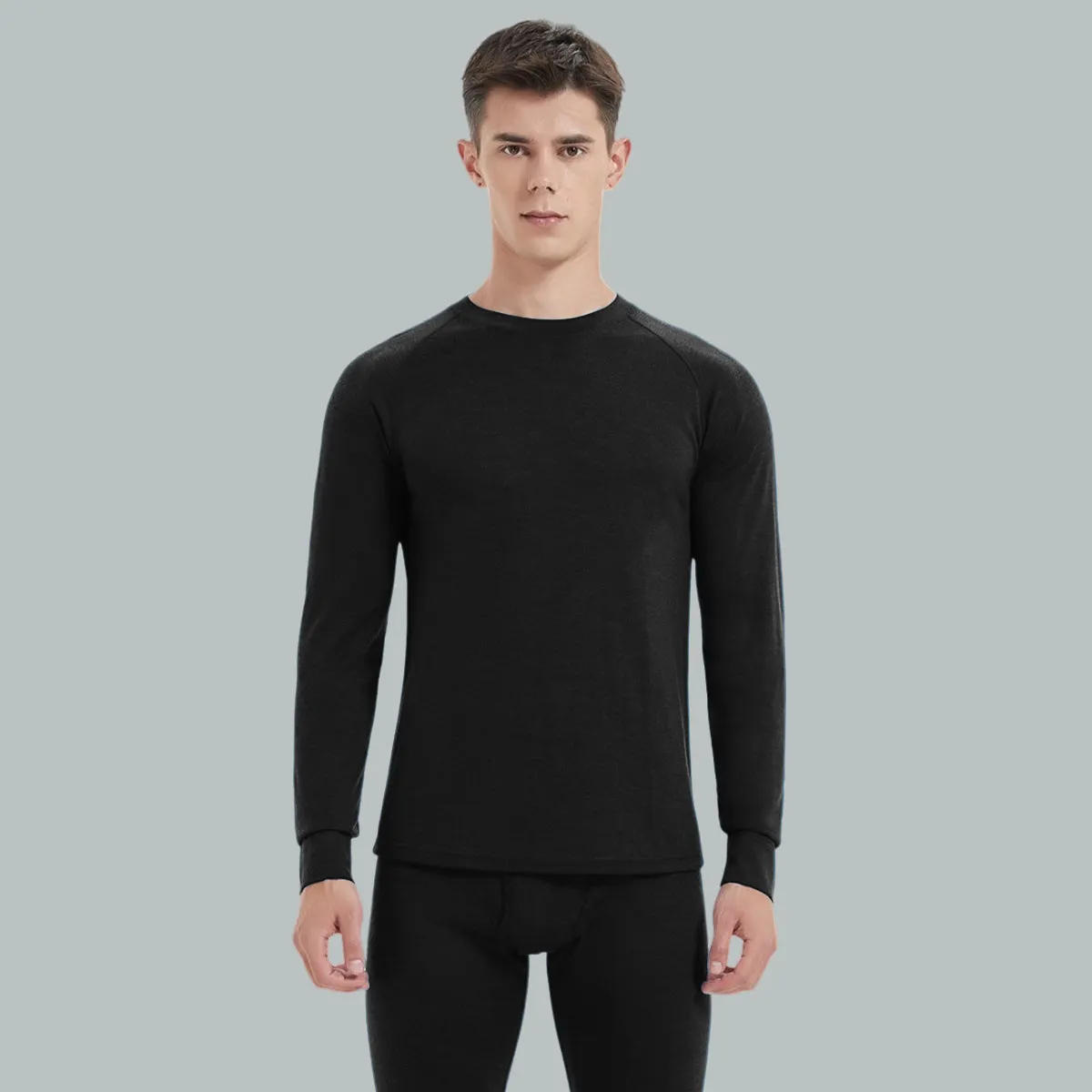 IGUANA Men's 190 Merino Wool Base Layer Set Thermal Top and Bottom
