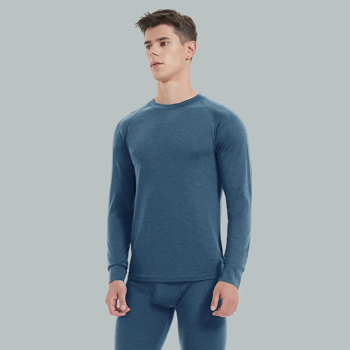 IGUANA Men's 190 Merino Wool Base Layer Set Thermal Top and Bottom