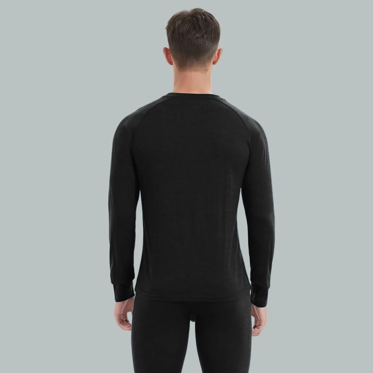 IGUANA Men's 190 Merino Wool Base Layer Set Thermal Top and Bottom