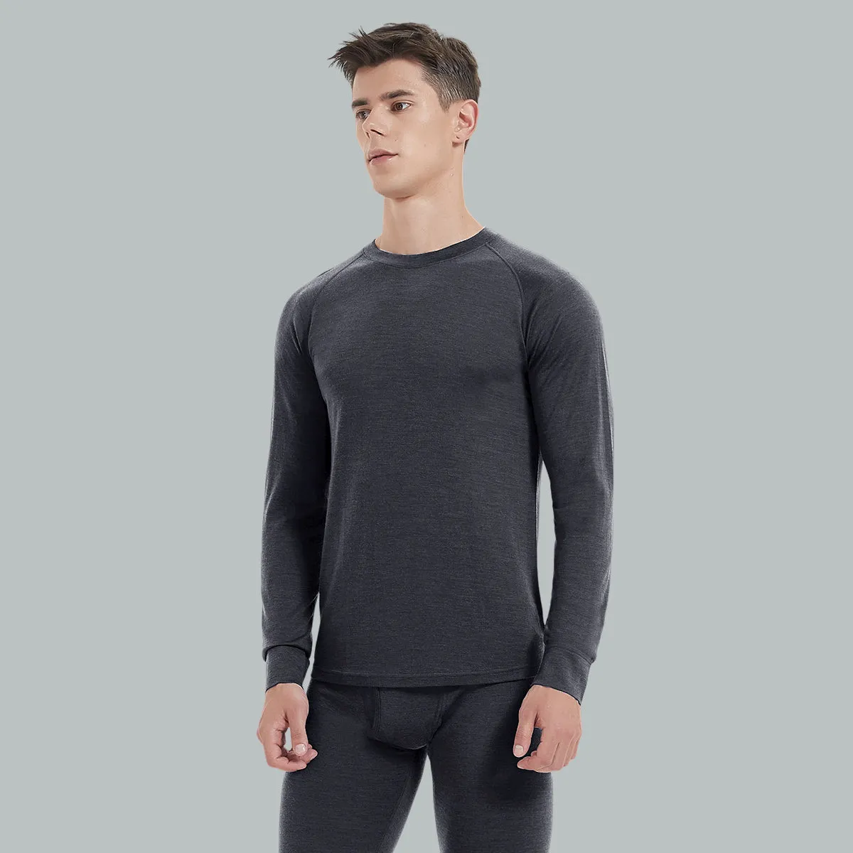 IGUANA Men's 190 Merino Wool Base Layer Set Thermal Top and Bottom