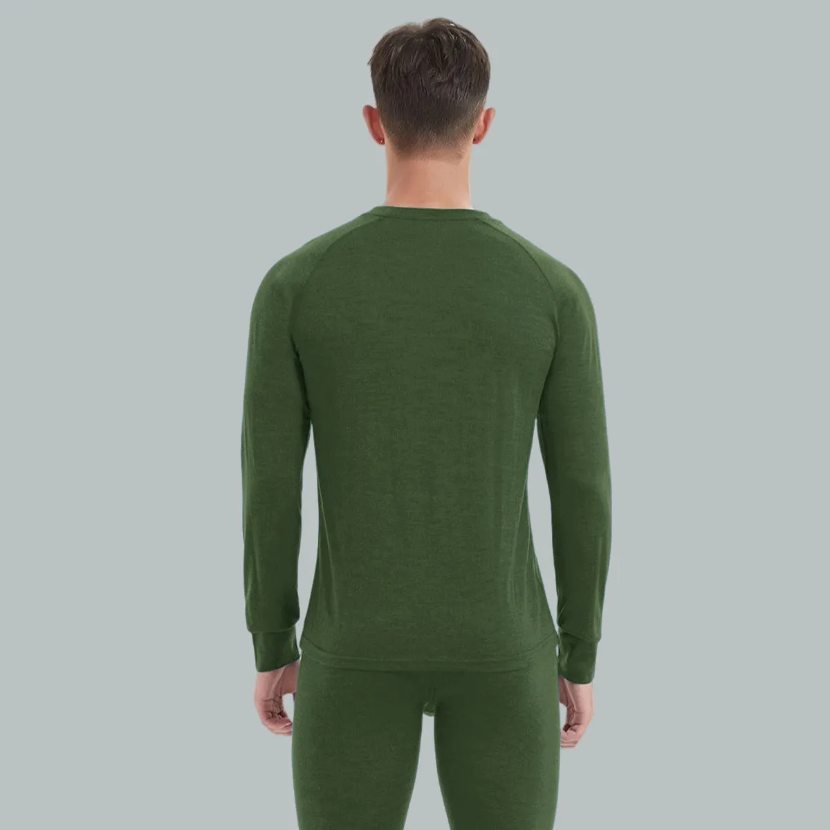 IGUANA Men's 190 Merino Wool Base Layer Set Thermal Top and Bottom