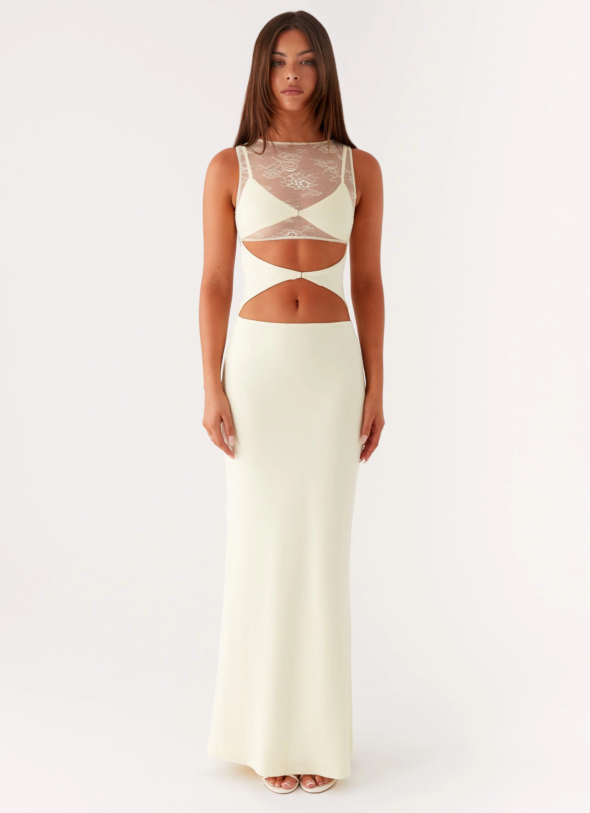 Imperial Maxi Dress - Yellow Flow Line