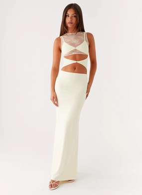 Imperial Maxi Dress - Yellow Flattering Style Sleek Design Fit