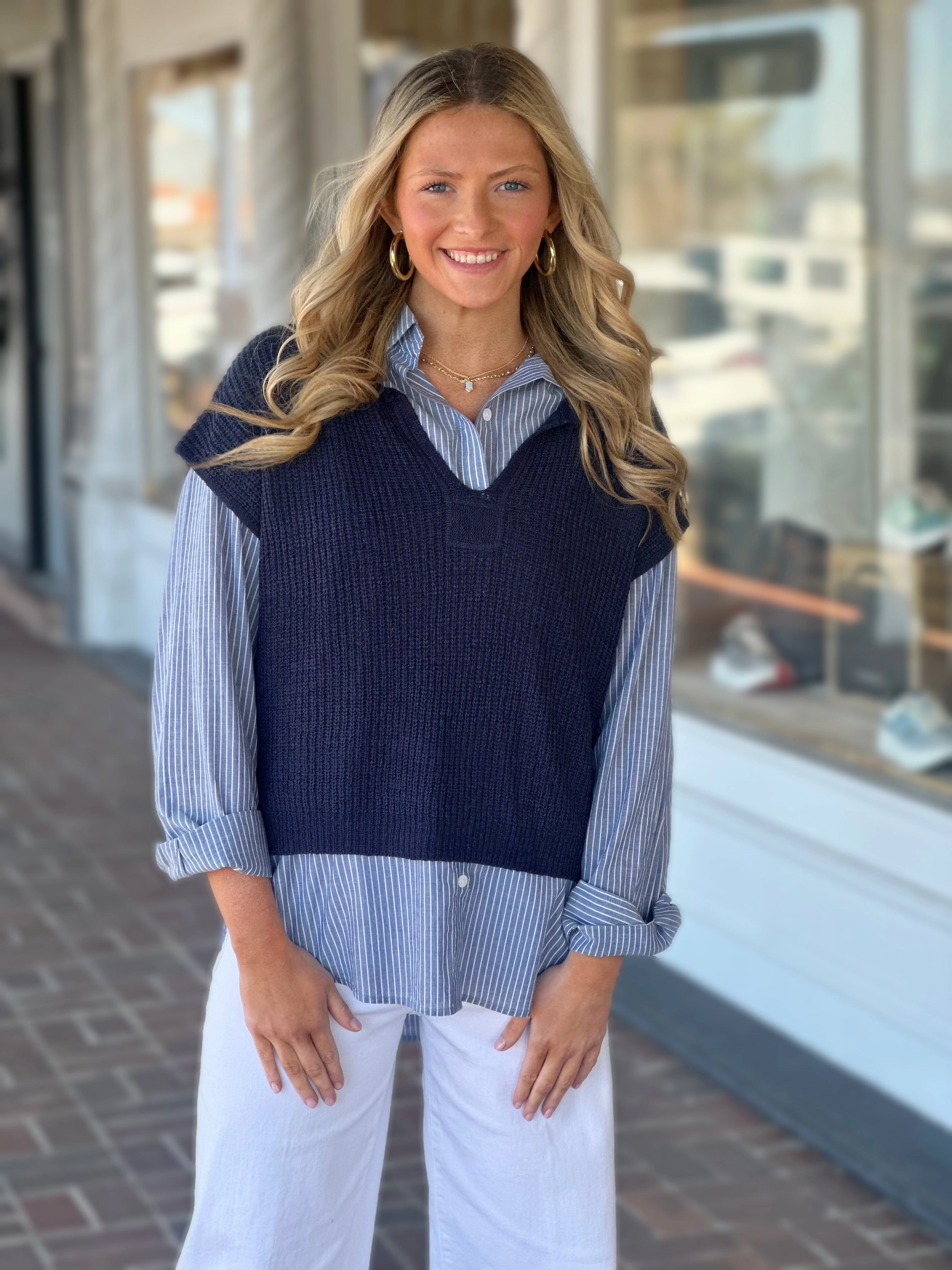 Cooling Technology In The Breeze Navy Sweater