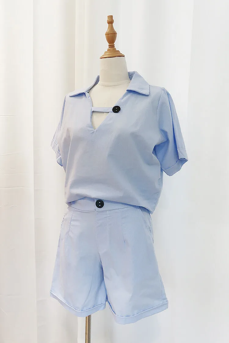 Ina Collared Linen Coordinates