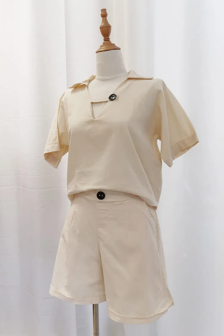 Ina Collared Linen Coordinates