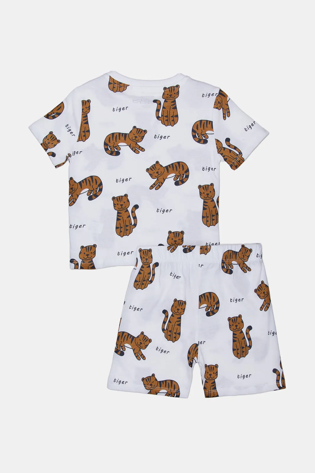Infant Boys Ivory Printed Pyjama Set (2 Piece)