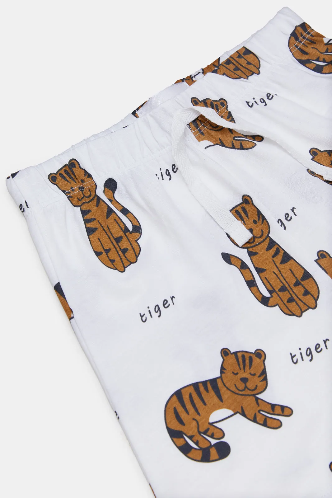 Infant Boys Ivory Printed Pyjama Set (2 Piece)