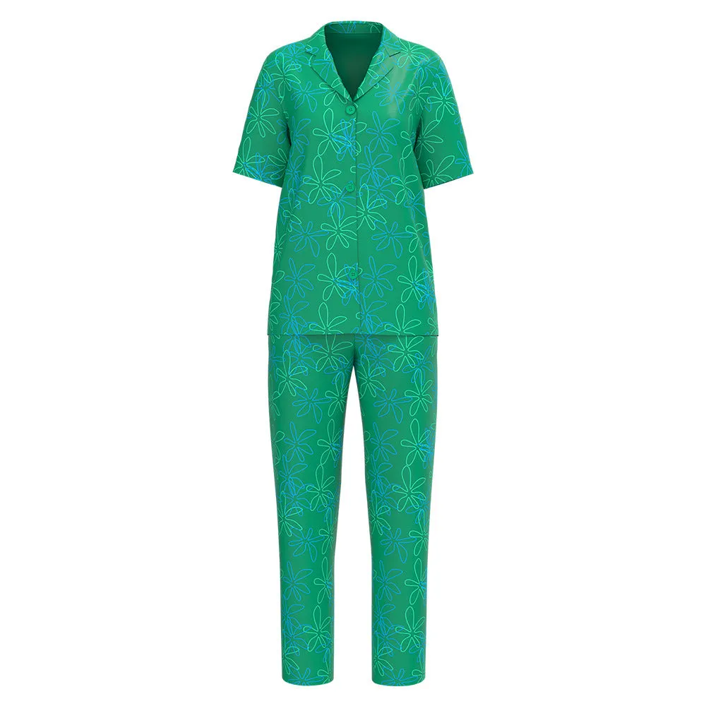 Inside 2 Envy Pajamas Movie Out Joy Sleep Shirts and Pants 2pcs Suit Disgust Soft Silk Sleepwear
