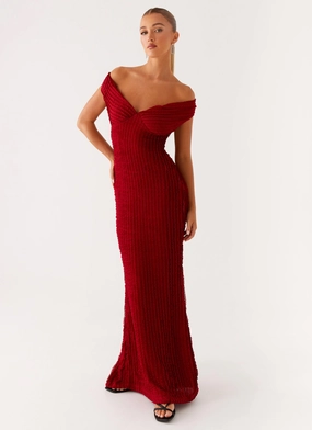 Chantelle Maxi Dress - Red All Fit Style Perfect Comfort Wear