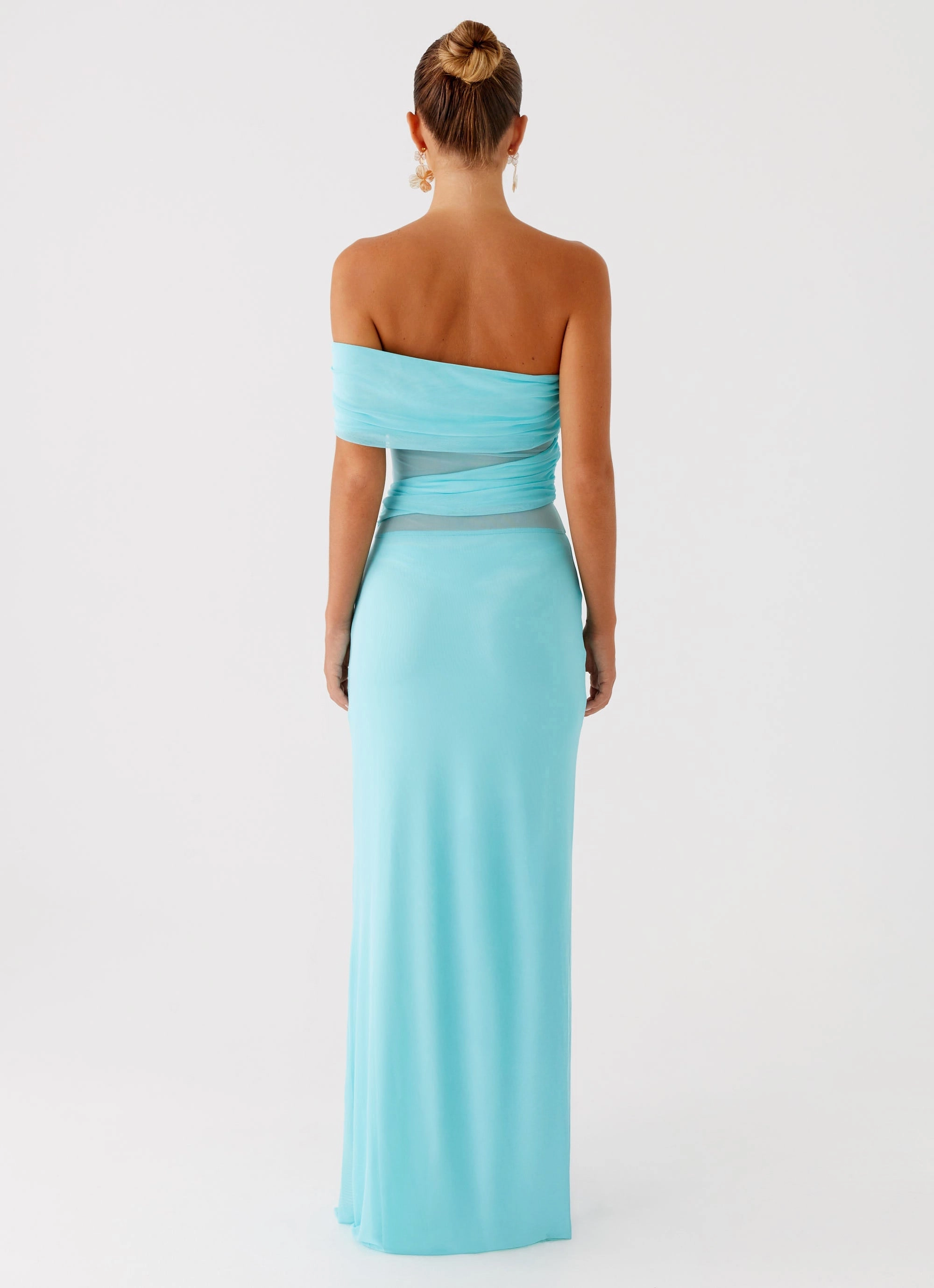 Fit Waist Stylish Waistband Fit Lumi Maxi Dress - Turquoise