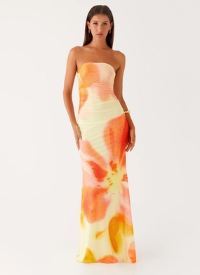 Celebration Wear Iroha Strapless Maxi Dress - Mimosa Blossom