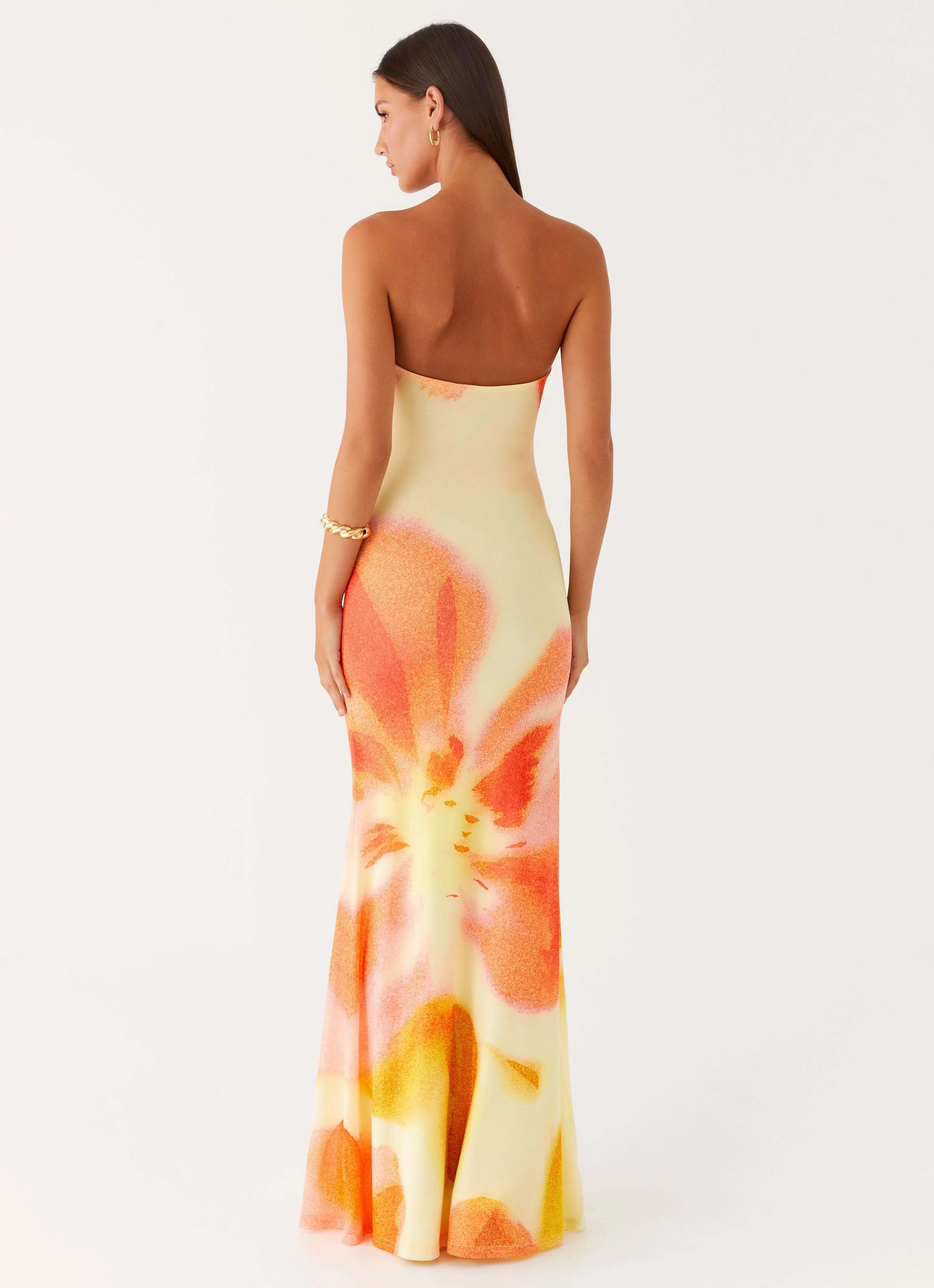 AdjustableStraps Iroha Strapless Maxi Dress - Mimosa Blossom