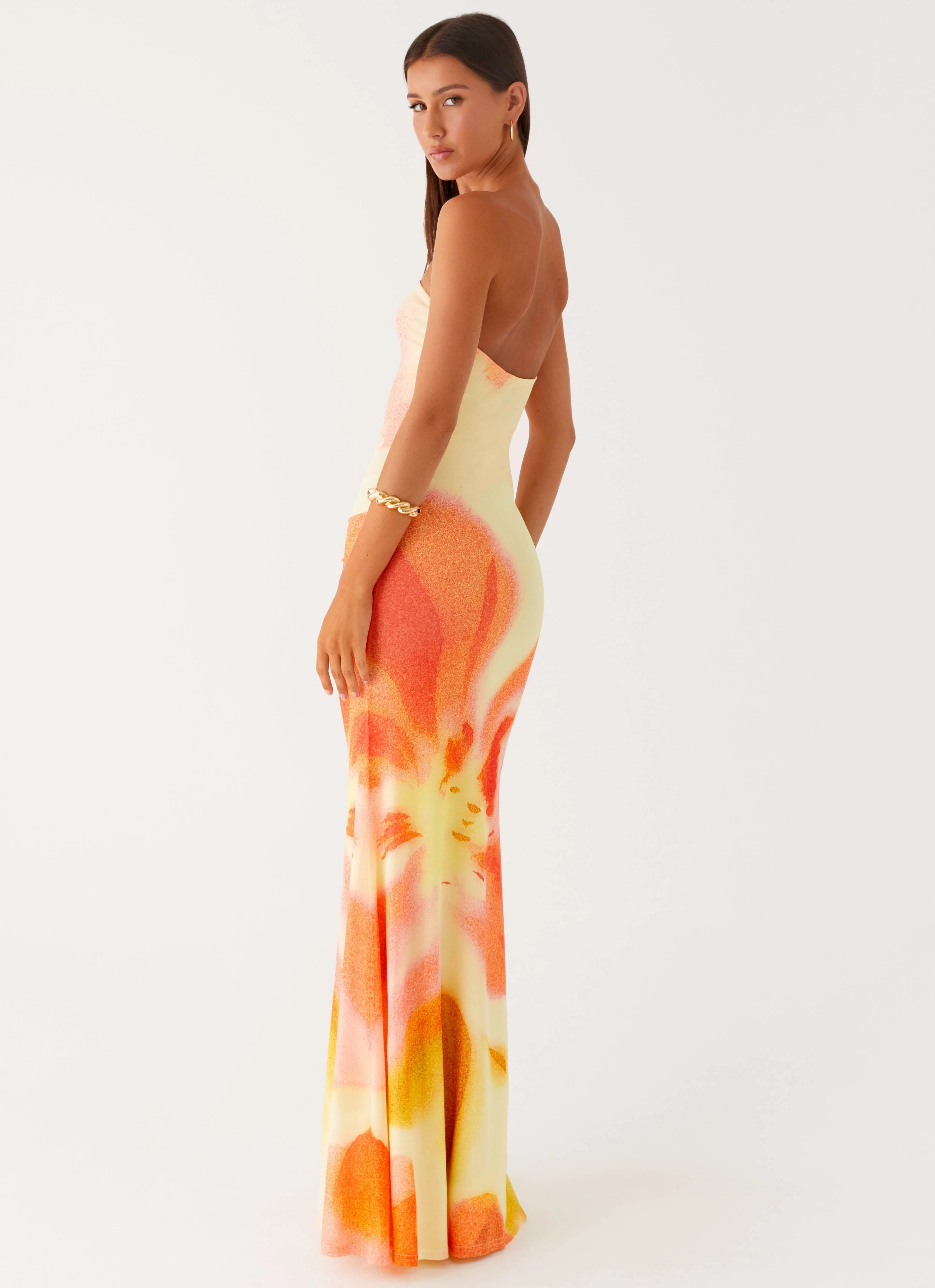 Iroha Strapless Maxi Dress - Mimosa Blossom Refined Cut