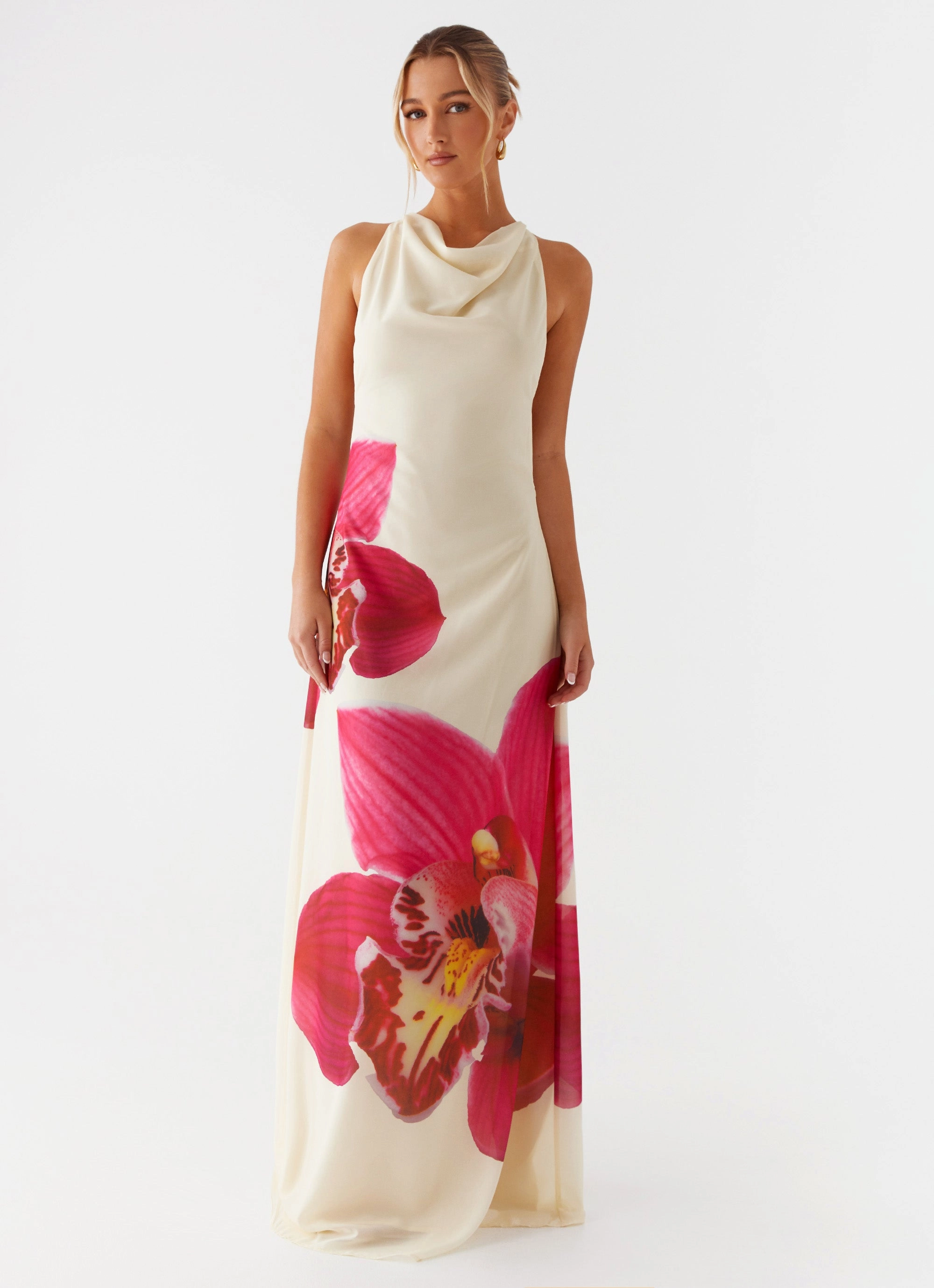elegant design Rhinestone-Detail Island Girl Maxi Dress - Yellow