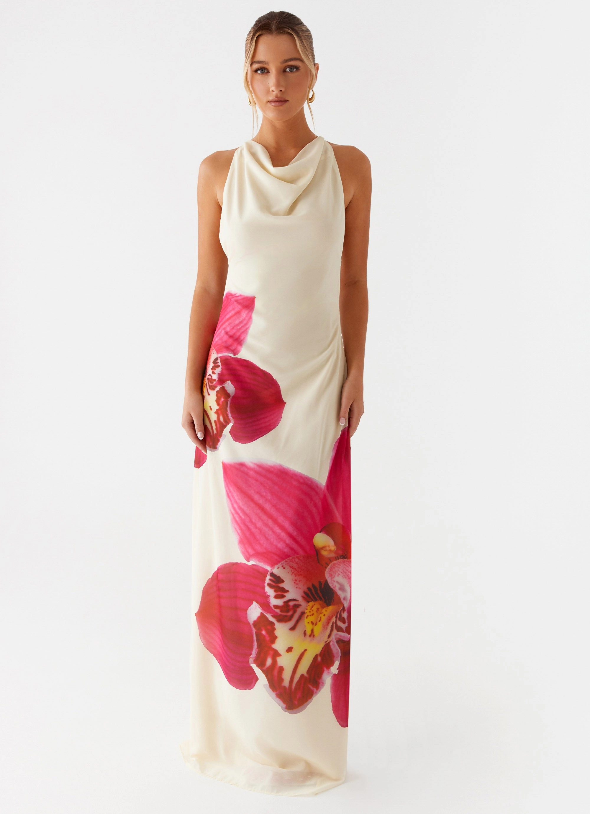 Island Girl Maxi Dress - Yellow Timeless Waistband Fit Adjustable-Straps