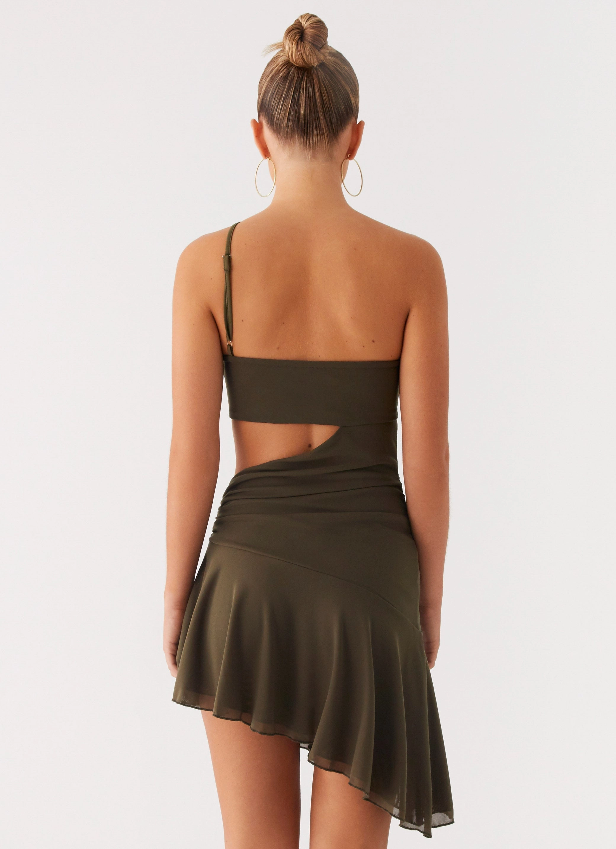 Islander Mini Dress - Khaki DoubleLayeredMaterial