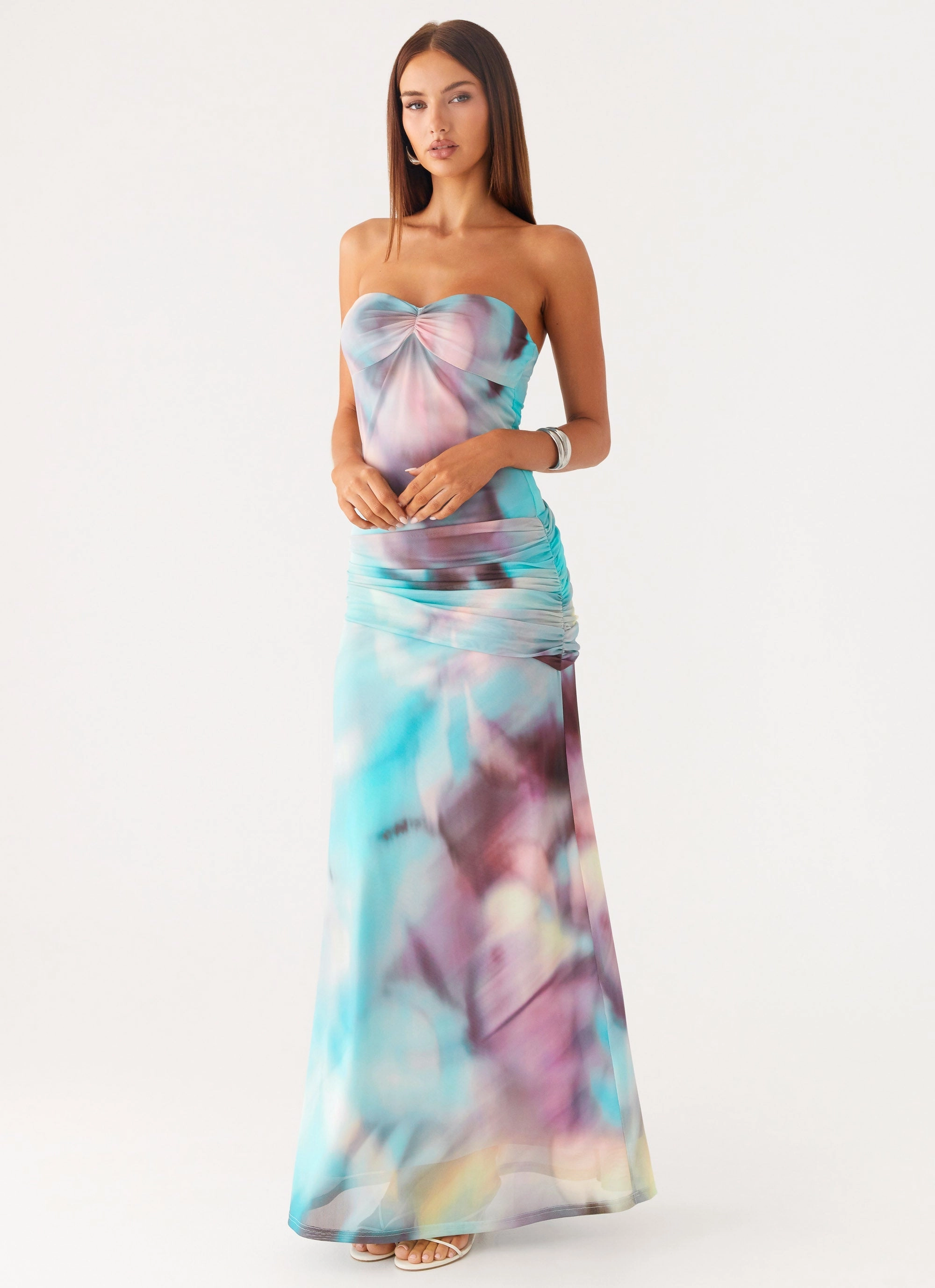 Isle Escape Mesh Maxi Dress - Sea Splash Essential Layer Soft Texture
