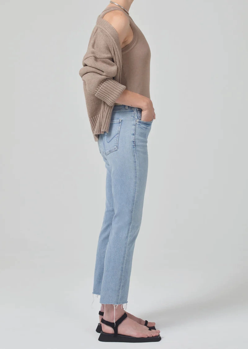 Sustainable Dye Methods Anti Bacterial Treatment Isola Mid Rise Cropped Boot- H Pocket in Lyric