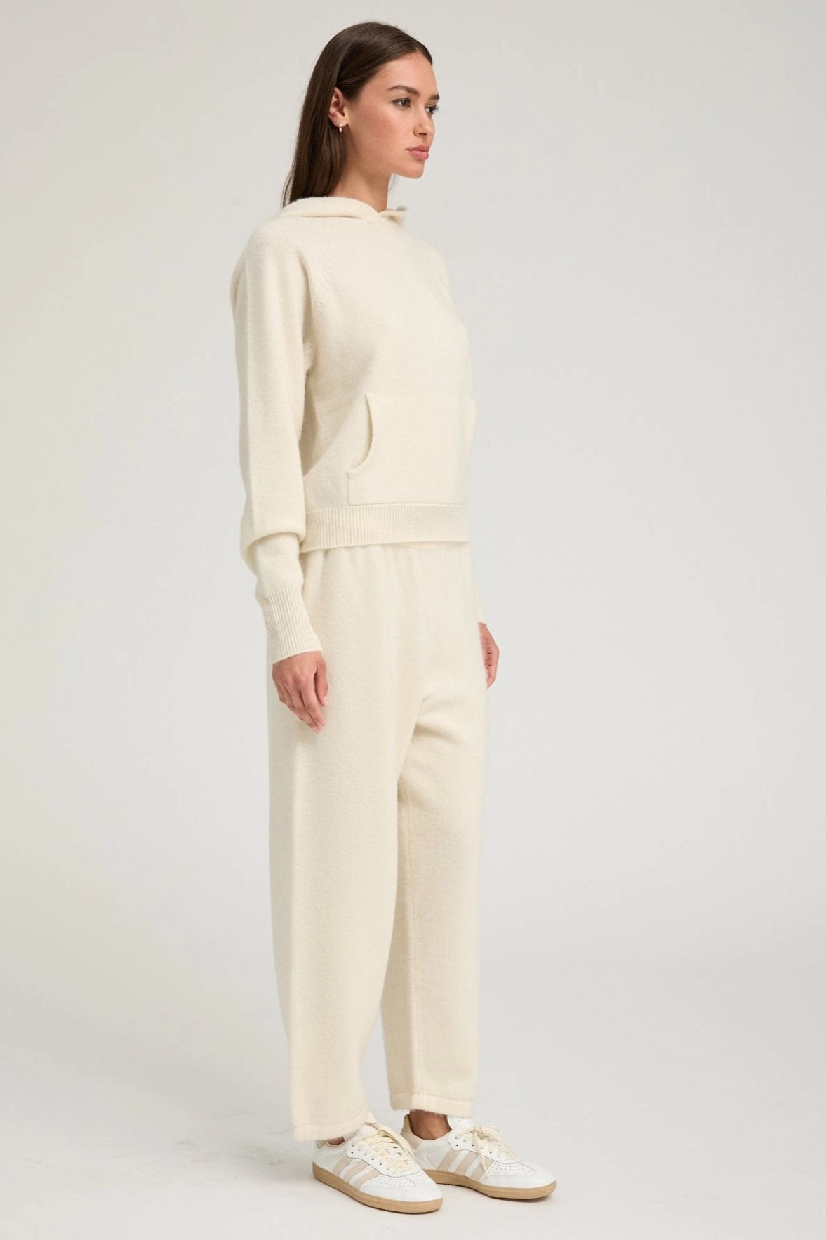 Antistatic Ivory Cashmere Hoodie