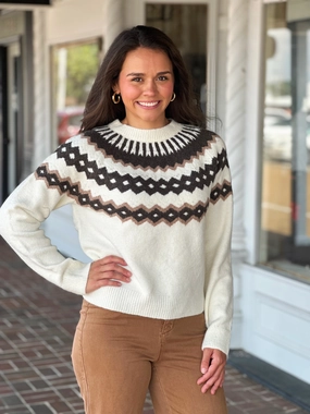 Ethical production Ivory Pattern Sweater