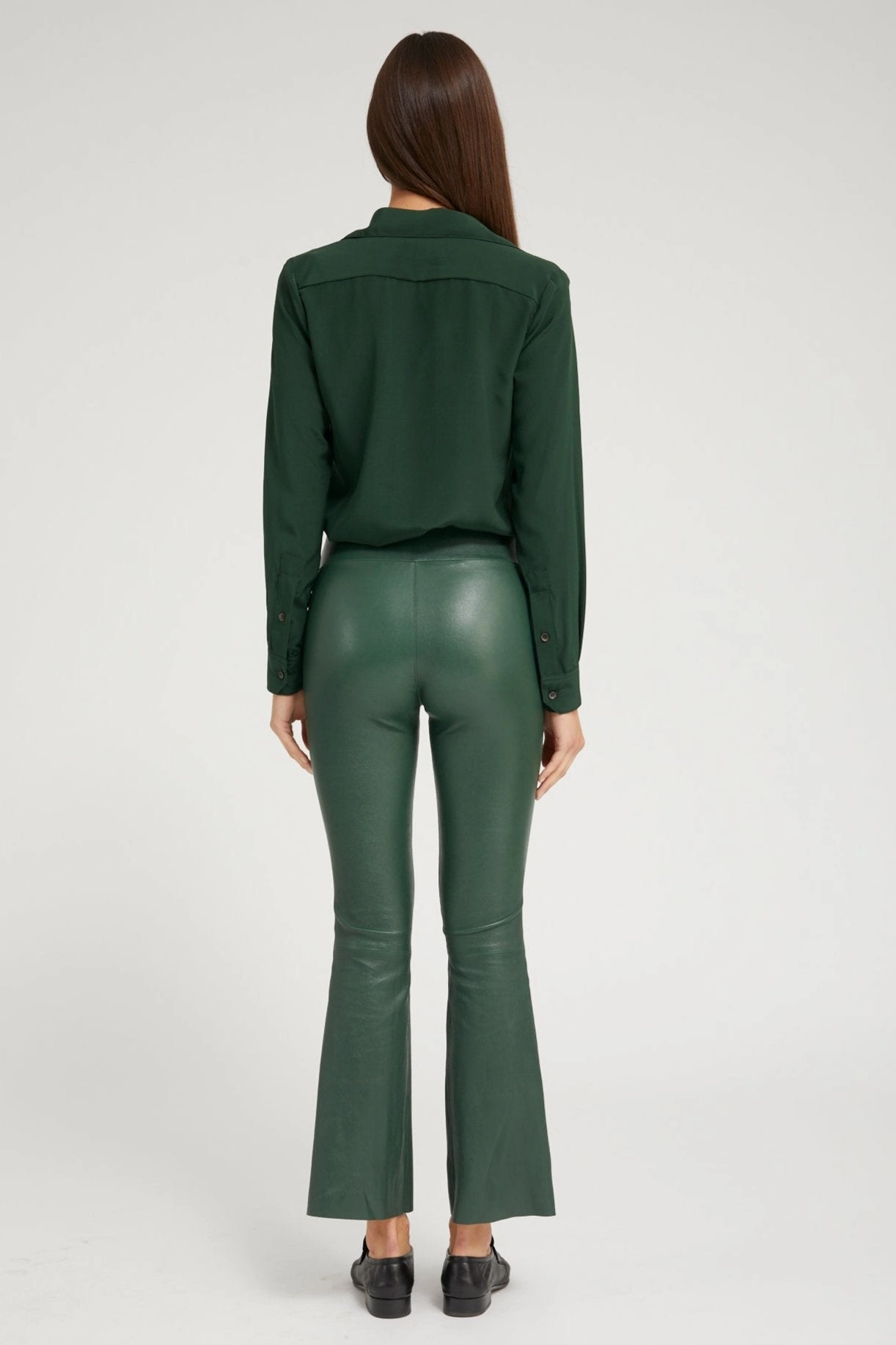 Ivy Silk Fitted Button Down LayeredCollar