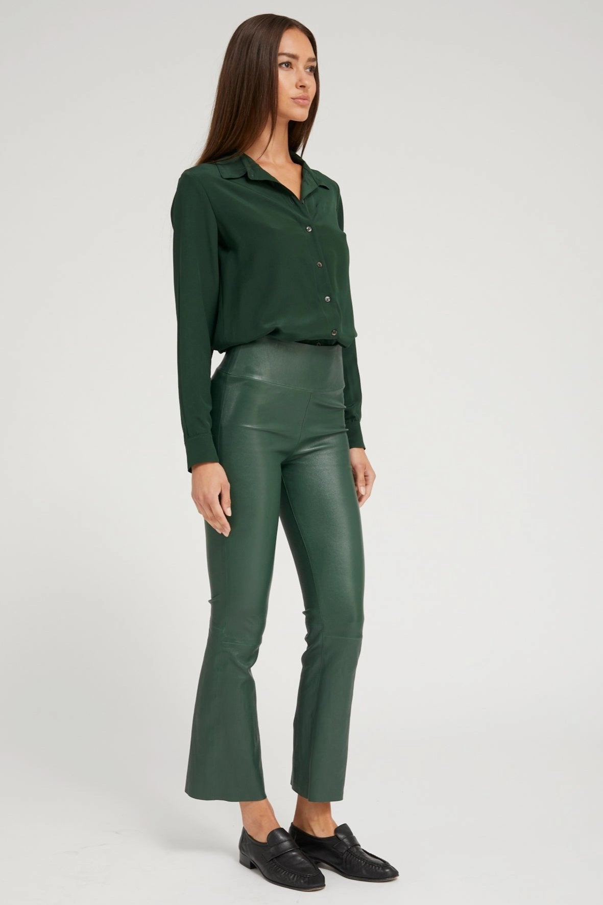 Ivy Silk Fitted Button Down Comfortable Wear