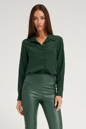 Reinforced Neckline Ivy Silk Fitted Button Down