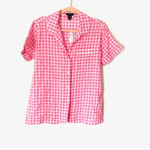 J. Crew Pink Gingham Pajama Shirt NWT- Size S (we have matching shorts)